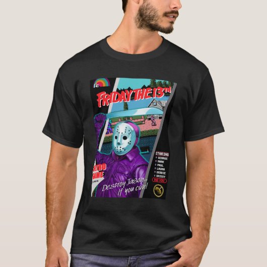 Retro Game Series vrijdag de 13e Relaxed Fit T-shirt (Voorkant)