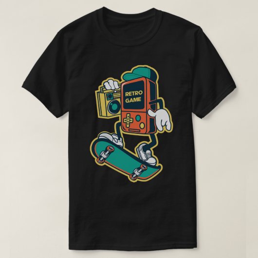 RETRO GAME STRIKTEKEN T-SHIRT (Design voorkant)