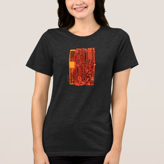 Retro gamecassette Tri-Blend shirt (Voorkant)