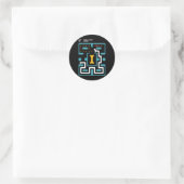 Retro Gameconsole Videogame Hond Jaren 80 Arcade  Ronde Sticker (Tas)