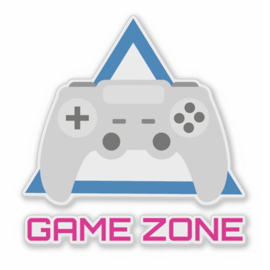 Retro Gamecontroller Neon Sticker (Voorkant)
