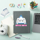 Retro Gamecontroller Neon Sticker (iPad Cover)