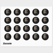 Retro gamecontroller oude gamer met rollator leuk ronde sticker (Vel)