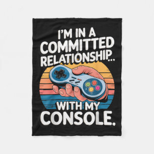 Retro gamen relatie Funny Gamer Console Liefde Fleece Deken