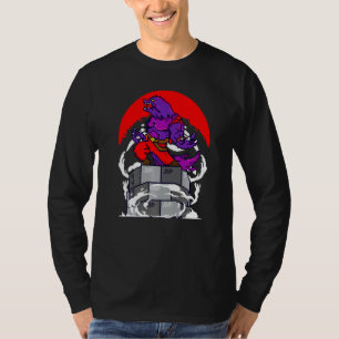 Retro Gamer 8 Bit Werewolf Howling Moon Wolf Man V T-shirt