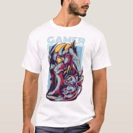 Retro Gamer Alien Monster Vintage Arcade Grafisch T-shirt