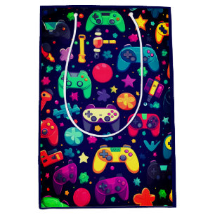 Retro Gamer Arcade Gift Bag Medium Cadeauzakje