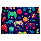 Retro Gamer Arcade Verjaardag Groot Cadeauzakje (Voorkant)