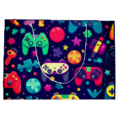 Retro Gamer Arcade Verjaardag Groot Cadeauzakje (Achterkant)