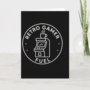 Retro Gamer Brandstof Arcade Koffie Gamen Voor 80s Kaart