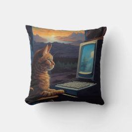 Retro Gamer Cat | 8-bits Pixel Art-gaming Kussen