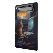 Retro Gamer Cat | 8-bits Pixel Art-gaming Mini Klembord (Angled2)