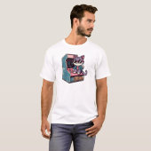 Retro Gamer Cat | Bootleg Arcade-stijl T-shirt (Voorkant volledig)