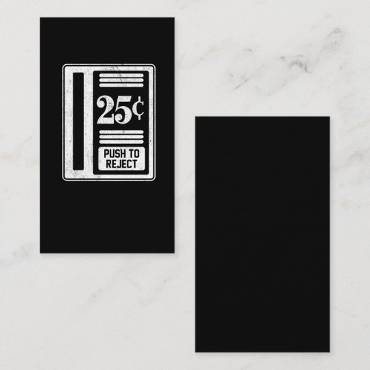 Retro Gamer Classic Arcade Coin-Op 25 cent Visitekaartje (Voorkant / Achterkant)