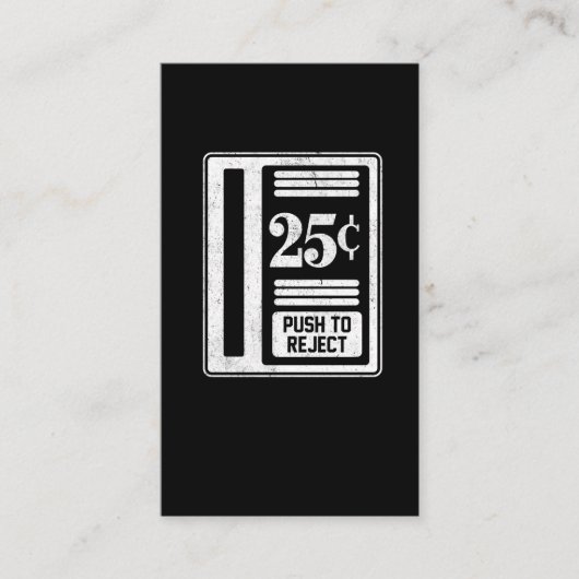 Retro Gamer Classic Arcade Coin-Op 25 cent Visitekaartje (Voorkant)