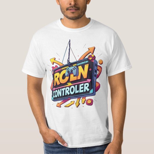Retro Gamer Controller Bold Gaming voor Spelers T-shirt (Voorkant)