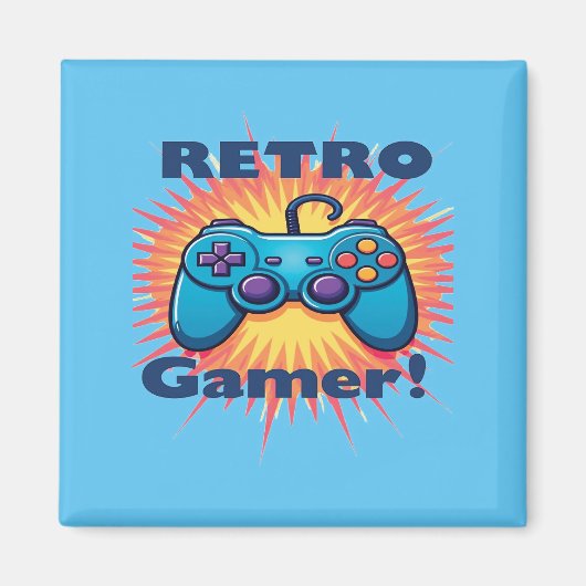 Retro Gamer Controller Ontwerp voor Classic Gaming Magneet (Voorkant)