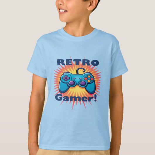 Retro Gamer Controller Ontwerp voor Classic Gaming T-shirt (Voorkant)