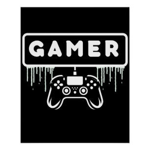 Retro Gamer Controller Videogame Perfect Poster