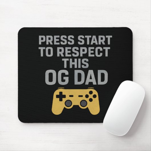 Retro Gamer Dad Respect Quote Muismat (Met muis)