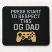 Retro Gamer Dad Respect Quote Muismat (Voorkant)
