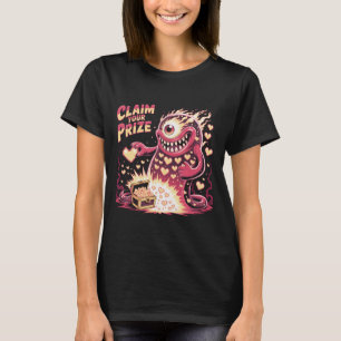 Retro Gamer Esthetische Pixel Art Cyclops Monster  T-shirt
