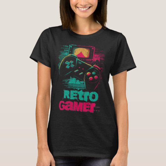 Retro Gamer Gaming console 90s Kind  Video T-shirt (Voorkant)
