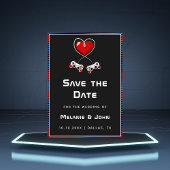 Retro Gamer Gaming Lovers Geek Funny Nerdy Simple Save The Date