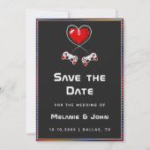 Retro Gamer Gaming Lovers Geek Funny Nerdy Simple Save The Date (Voorkant)