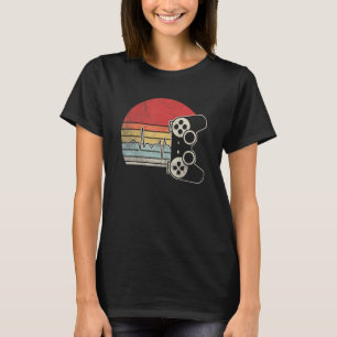Retro gamer hartslag videogames Gaming E T-shirt