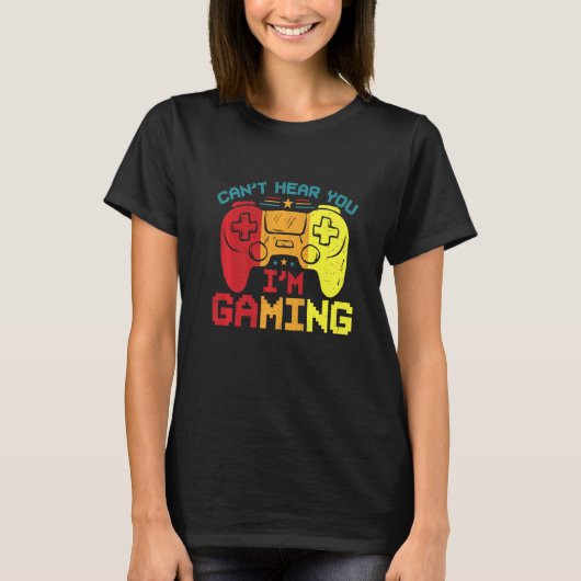 Retro Gamer Headset Sorry dat ik geen gok hoor. T-shirt (Voorkant)