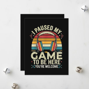 Retro Gamer Ik Pauzeerde Mijn Game Om Hier Te Zijn Feestdagenkaart