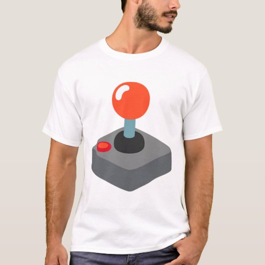 Retro Gamer-joystick T-shirt (Voorkant)