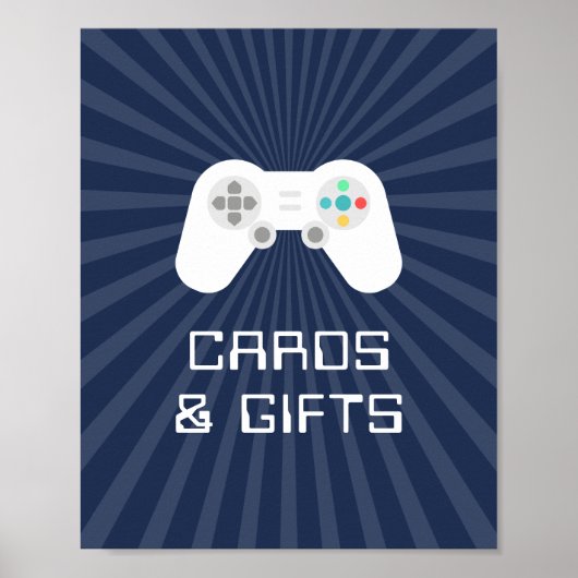 Retro Gamer Kids Verjaardagsfeestje Kaarten & Cade Poster (Voorkant)