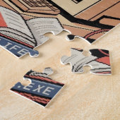 Retro Gamer Kind op  Computer Pixel Art Legpuzzel (Zijkant)