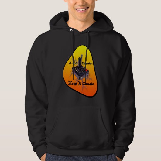 Retro Gamer Legend – 8-Bit Joystick Classic Hoodie (Voorkant)