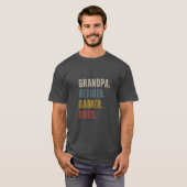 Retro Gamer Opa Funny Gaming T-shirt (Voorkant volledig)