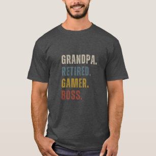 Retro Gamer Opa Funny Gaming T-shirt