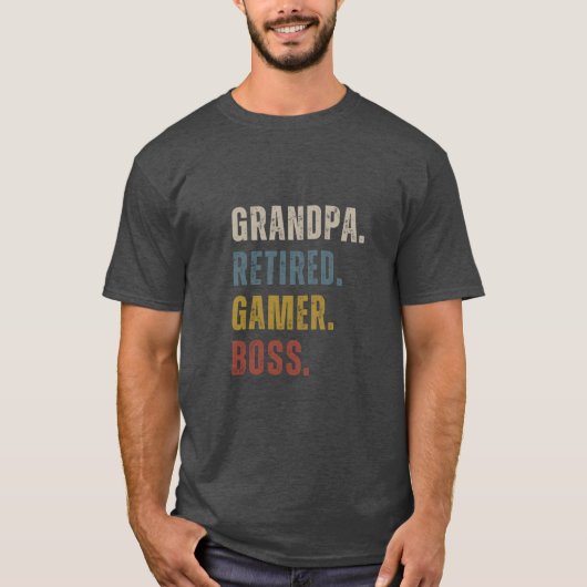 Retro Gamer Opa Funny Gaming T-shirt (Voorkant)