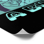 Retro gamer Pixel Kijk niet helemaal op. Poster (Hoek)