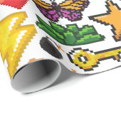 Retro Gamer Pixel Wrapping Paper Cadeaupapier (Rol Hoek)