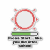 Retro Gamer Quote Sticker (Voorkant)