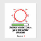 Retro Gamer Quote Sticker (Vel)