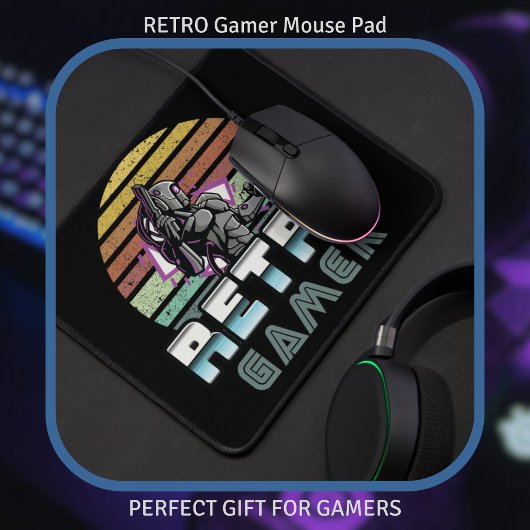 Retro Gamer Robot PC Sticker Kunst Muismat