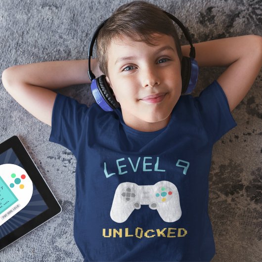 Retro Gamer Thema Kids Verjaardagsfeest T-shirt