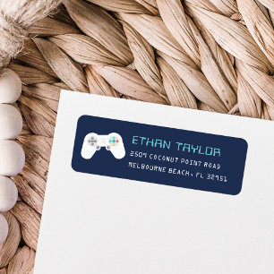 Retro Gamer Thema Kinder retouradres Etiket