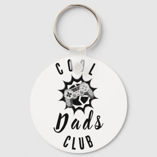 Retro Gamer Vader Cool Dads Club Sleutelhanger (Voorkant)