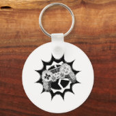 Retro Gamer Vader Cool Dads Club Sleutelhanger (Achterkant)
