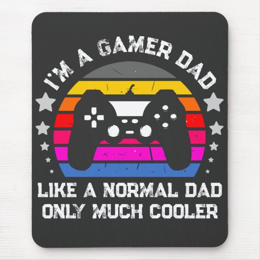 Retro Gamer Vader Koeler Dan Normale Vader Muismat (Voorkant)
