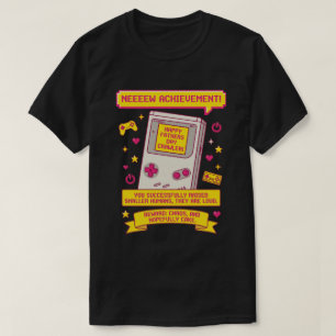 Retro Gamer Vader Nieuwe Prestatie Vaderdag Cadeau T-shirt